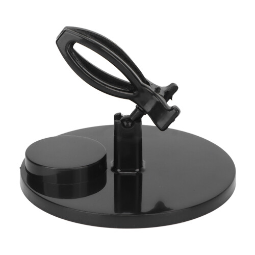 Support pour vernis à ongles, base large, clip noir.