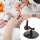Support pour vernis à ongles, base large, clip noir. 16