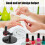 Support pour vernis à ongles, base large, clip noir. 5