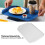 3 piezas de bandeja rectangular de PP engrosada 30,3 x 43 cm blanca 8