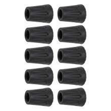 Walking Pole Rubber Tips Universal Round Head Shock Absorbing Hiking Pole Feet Cover 10pcs