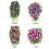Corona de flores artificiales 60x40cm verde/rojo/amarillo 11