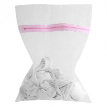 (white, Crude Mesh50*60cm) Zipped Mesh Clothes Socks Bra Underwear Lingerie Washing Bag Laundry Machine