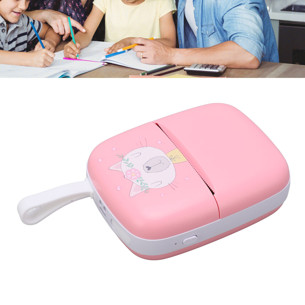 Mini Printer Multipurpose Portable Mini Hd Wifi Mobile Phone Photo Title Note Error Question Thermal Printer Pink 8261321572412