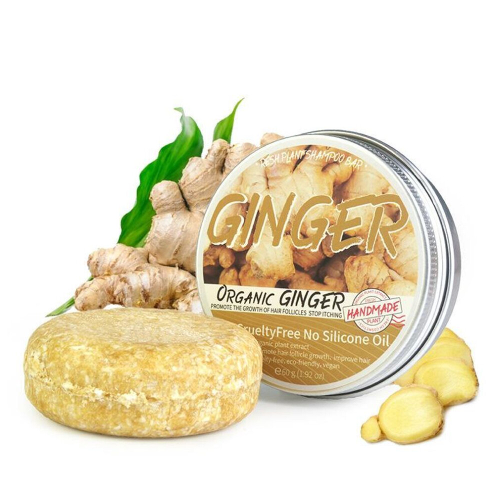 Ginger Handmade Hair Growth Shampoo Soap Cold Processed Soap Hair Shampoo Bar 100% Pure Plant Hair Shampoos Hair Care