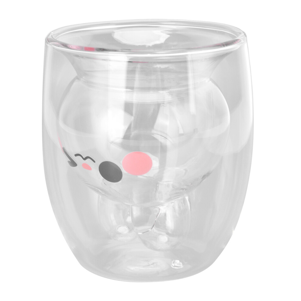 Double Wall Glass Rabbit Design 300ml Milk Coffee Tea Cup for Microwave Oven DishwasherTransparent Interior-image-OPC-PHVQ6PS-NEW