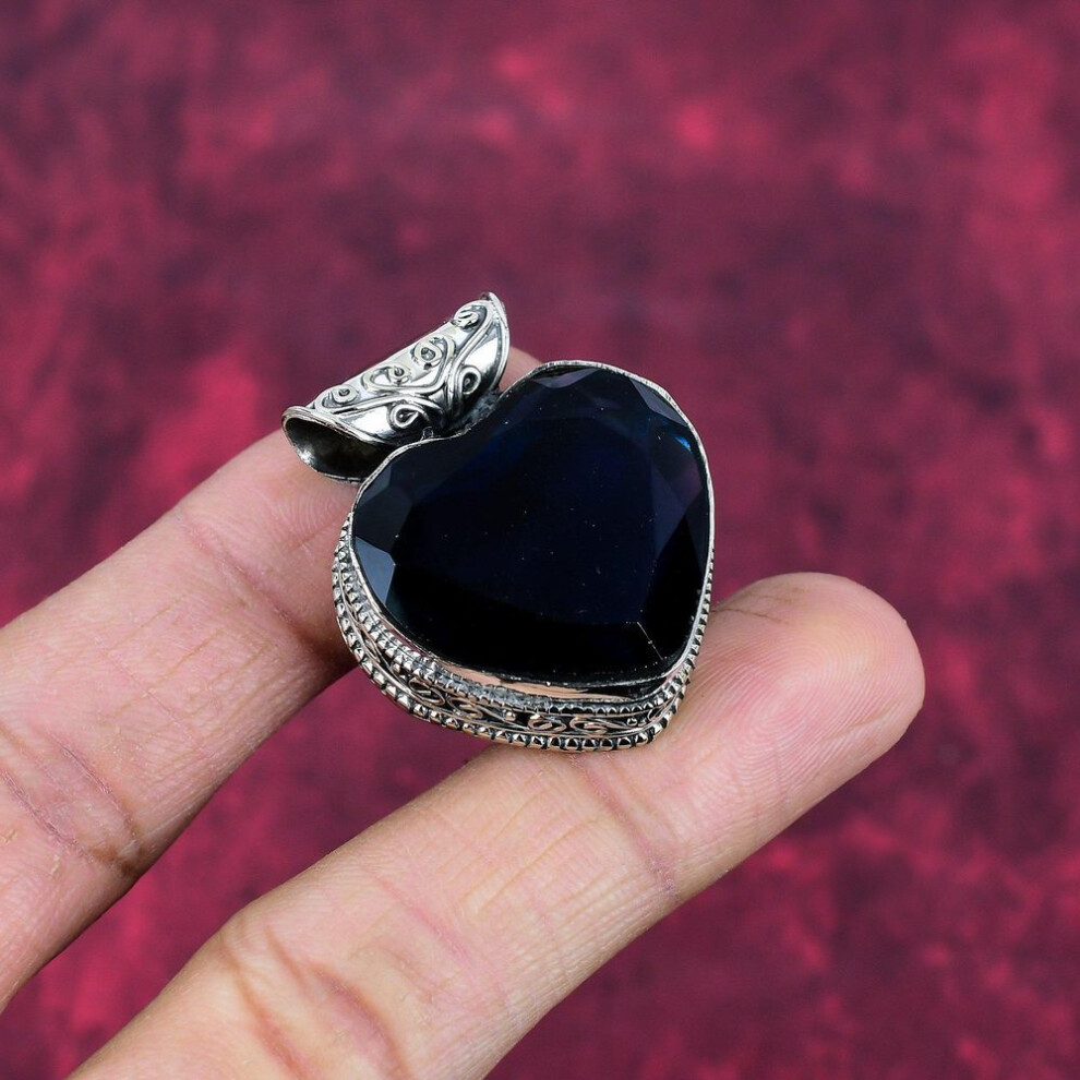 Iolite Pendant, 925 Solid Sterling Silver Pendant Handmade Gemstone Jewelry, Gifts For Wife Brand New Pendant