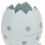 Porte-crayons œuf de dinosaure 12,5x11 cm bleu 11