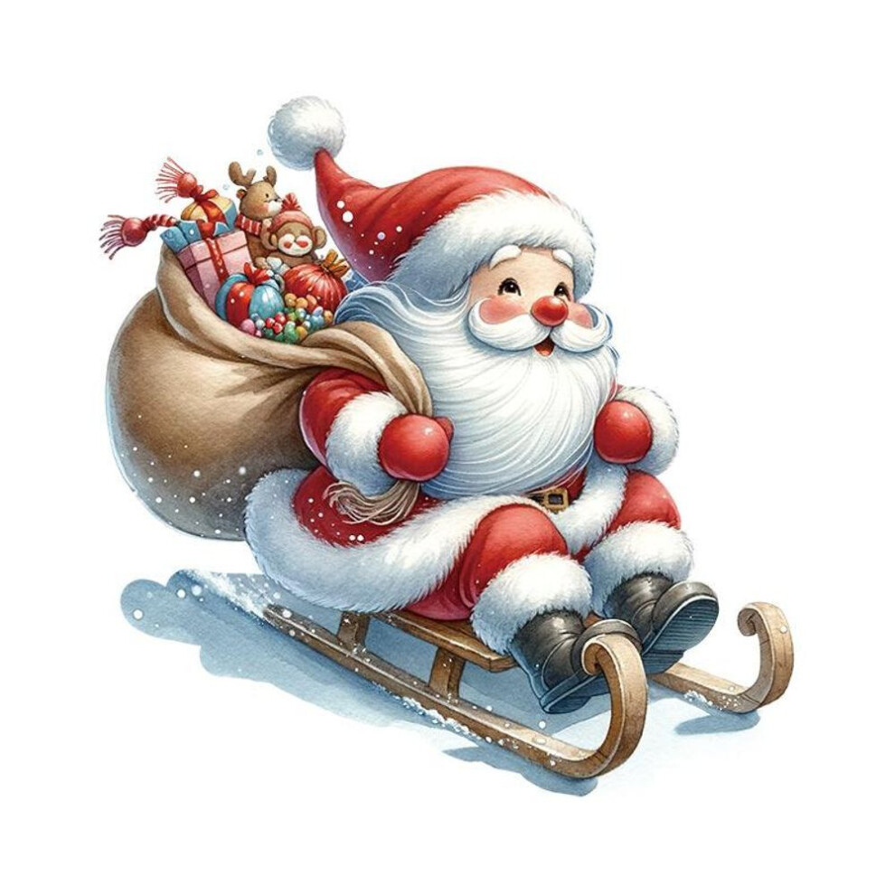 (red, 30x30cm) 2025 Santa Claus Door Stickers Christmas Day Home Decoration Self Adhesive Pvc Vinyl Mural Stickers