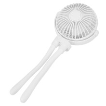Stroller Fan Universal Adjustment Octopus Baby Fan 2500 to 4400RPM USB Charge Portable Fan with Deformable Tripod for HomeWhite