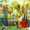 Panneau de clôture en fer – Fleur multicolore, 11,8  7,5 po 7