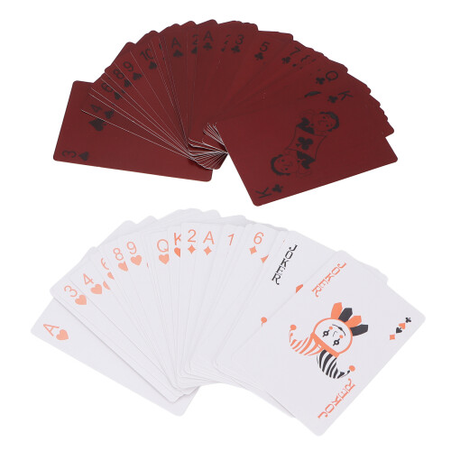 54 pezzi di carte da poker correttive Rosso/Verde 3,4x2,2 pollici 1
