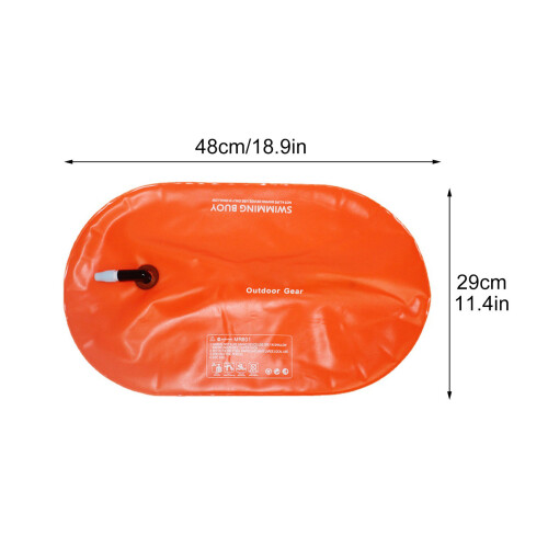 Bouée de nage individuelle gonflable orange 8 kg 48  29 cm 1