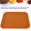 Bandeja alimentaria amarilla rectangular gruesa de PP 380 g 3527 cm 8