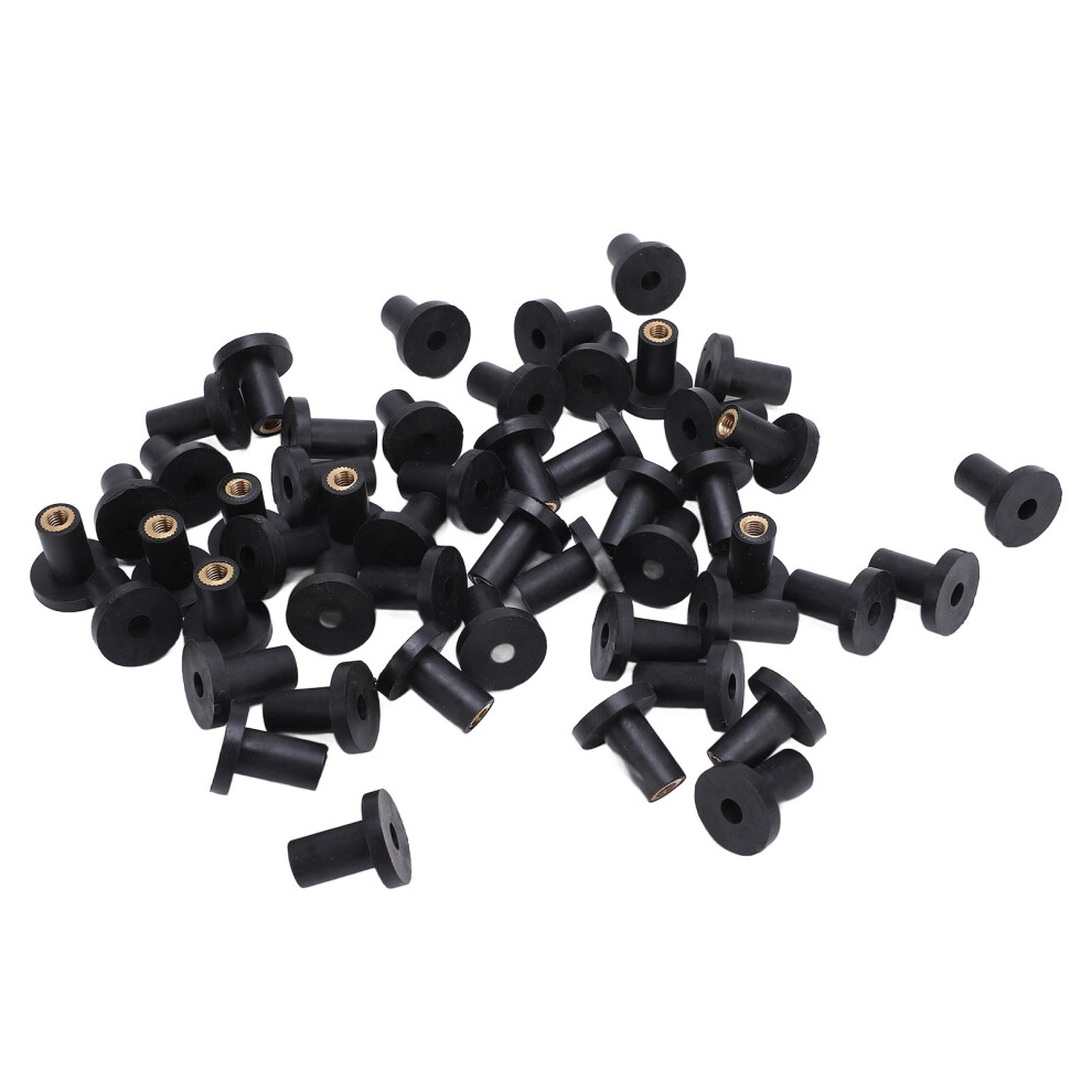 50Pcs/Set Rubber M5 Well Nuts Fasteners For Car Windscreen Motorcycles Fairing Kayaks 4271321582926