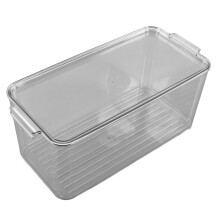 Küchenkunststoff-Ablageboxe stapelbar, durchsichtig, Frucht- und Gemüseaufbewahrung, 1,5 l