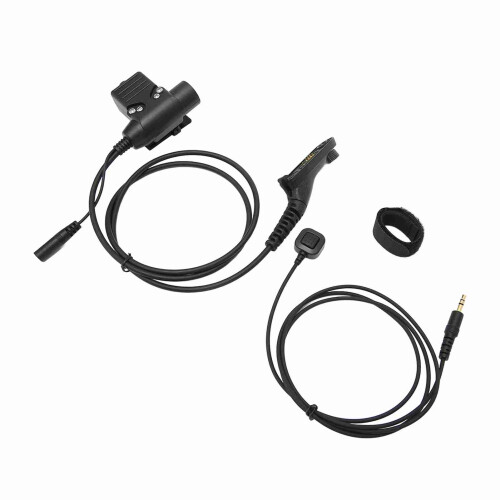 U94+ Microfono a dito PTT Nero Adattatore PU+PTT 1