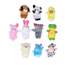 10 pezzi di pupazzi da dito in peluche per bambini, raffiguranti animali dei cartoni animati, per età dai 3 anni in su.