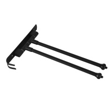 Barra para toallas giratoria negra de acero inoxidable 201 con 2 brazos