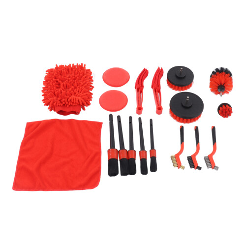 Kit de nettoyage pour voiture en PVC/PP/nylon avec brosse de detailing 1