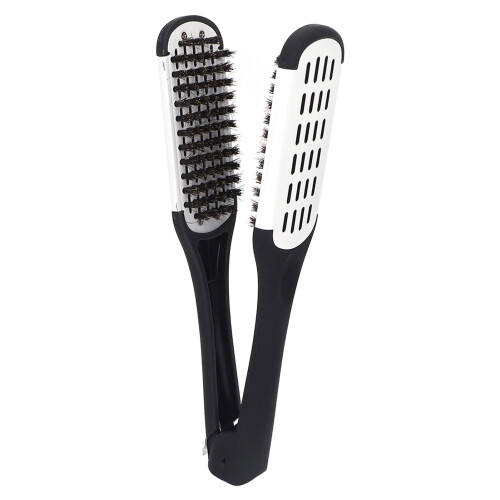 Brosse à barbe double-face à pince noir/blanc 1