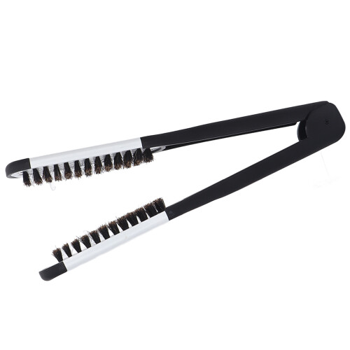 Brosse à barbe double-face à pince noir/blanc 2