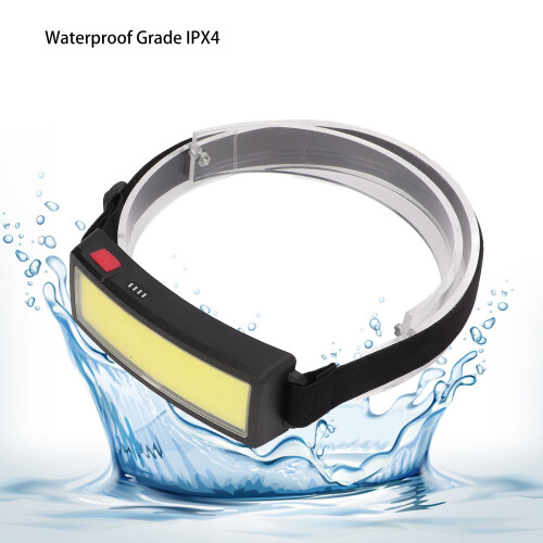 Linterna frontal LED USB ultraligera 1000mAh 500lm COB 2