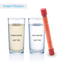 Mini Outdoor Water Filtration System Water Purifier Water Filter for Camping Hiking Emergency Fishing