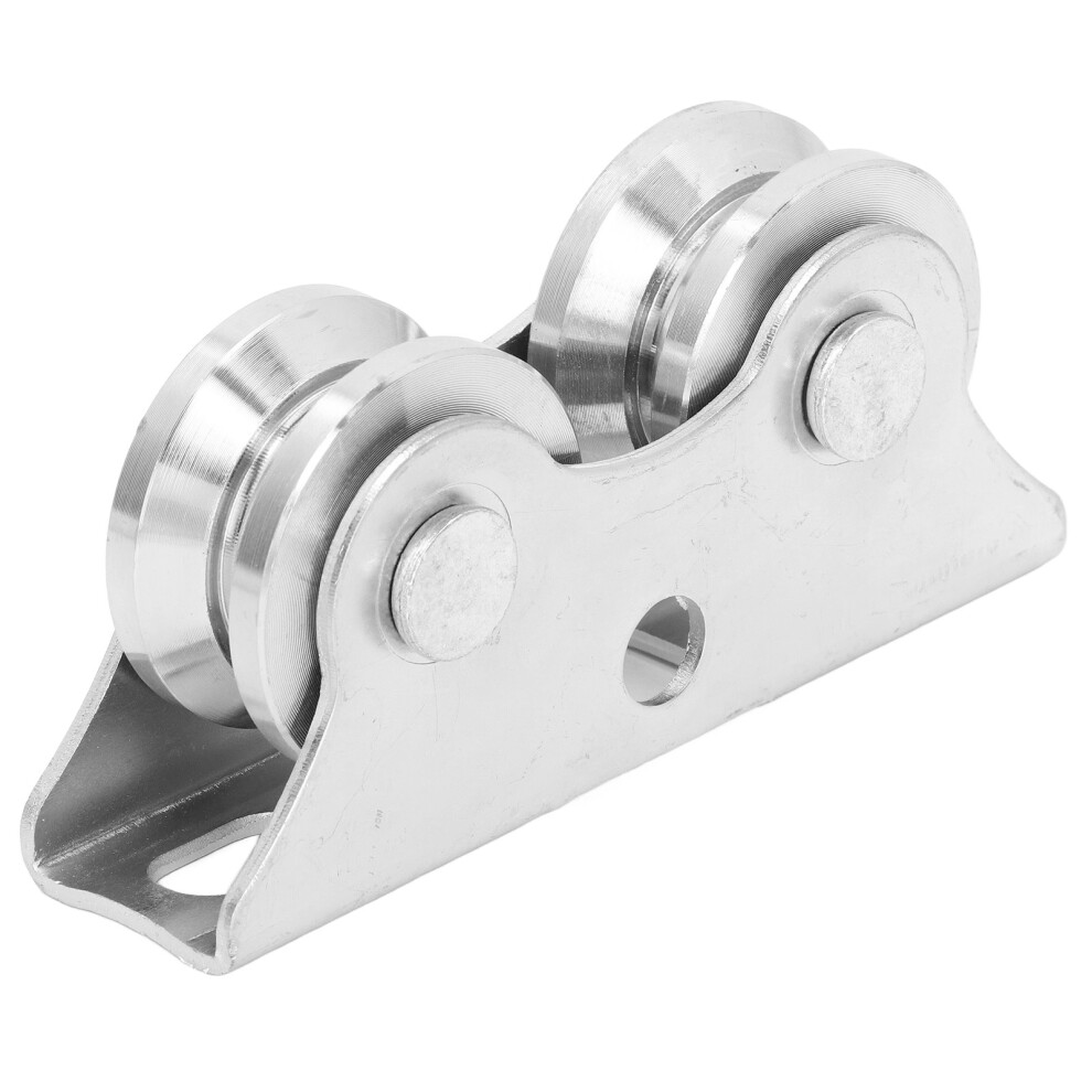 Groove Wheel V Shaped With Bracket 45 Steel For Inverted Track Rolling Sliding Gate 5031321586428