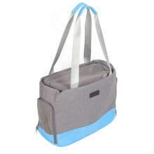 Wasserfeste, atmungsaktive Haustier-Schultertasche für Katzen, Hunde und Kaninchen – Blau, 40x20x29cm