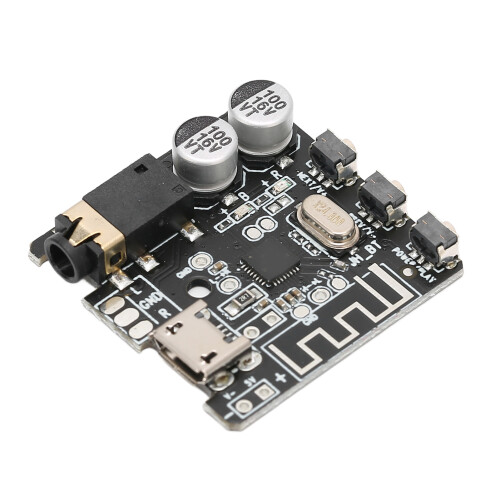 Scheda ricevitore Bluetooth V5.0 fai-da-te nera 3,5 mm 10 m 1