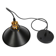 Lámpara de techo de hierro forjado negra E27 85-240V 12cm