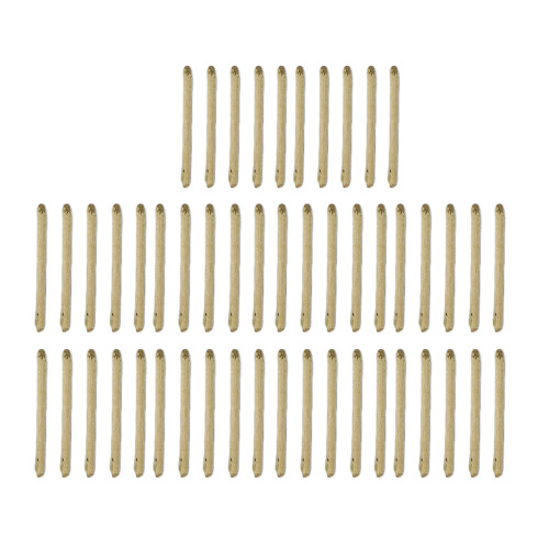 Aretes de tallo marrón té, 50 piezas, varilla de té, estándar 1