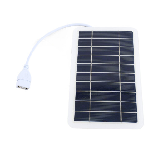 Panel solar USB 5V 2W, 400 mA, 98 g, negro compacto 2