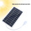 Panel solar USB 5V 2W, 400 mA, 98 g, negro compacto 7