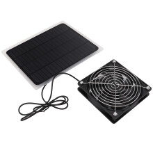 Kit ventole da pannello solare 10W USB+DC 215x185mm Verde