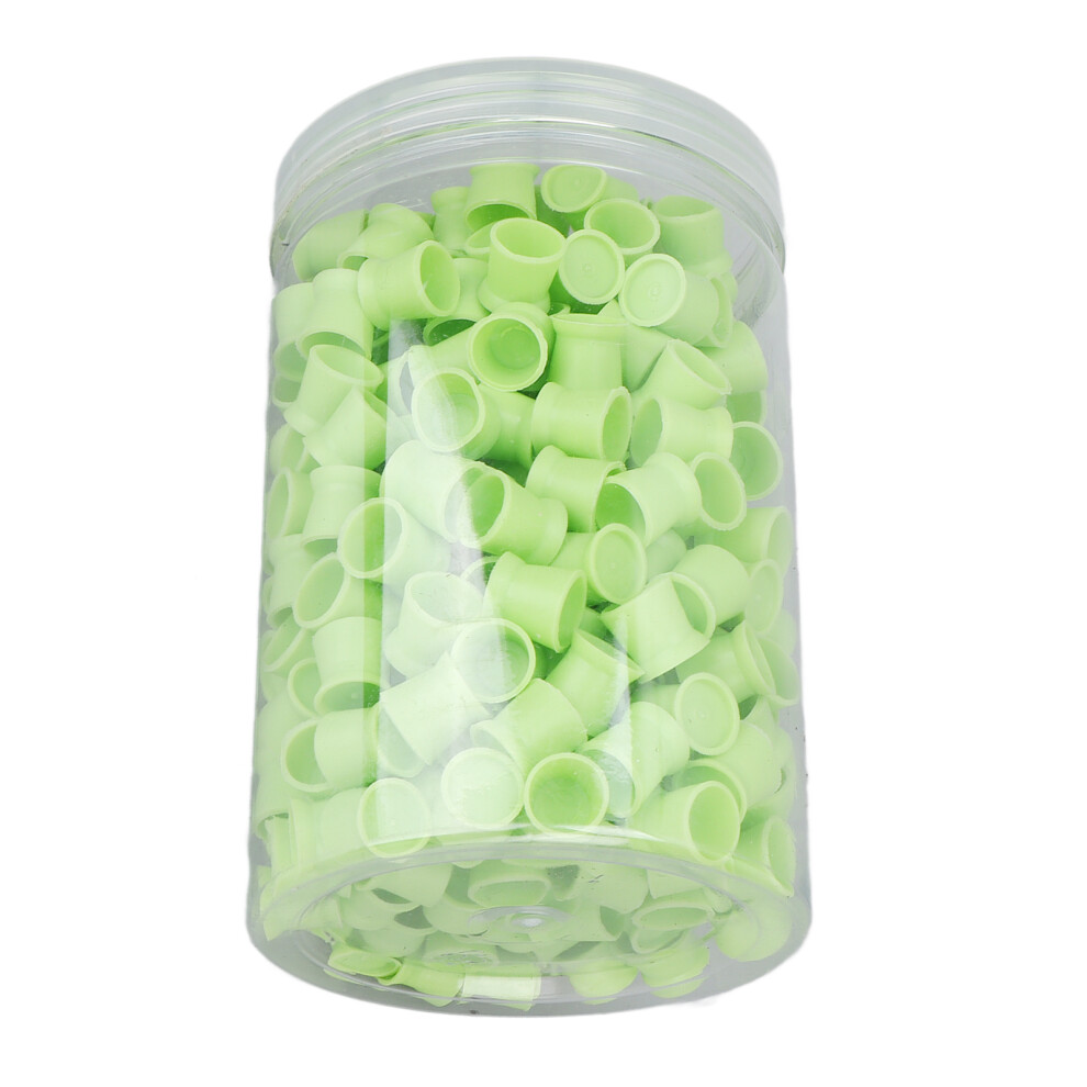 300pcs Tattoo Ink Cups Food Grade Silicone Multipurpose Disposable Tattoo Pigment Cups for Tattoo SuppliesGreen