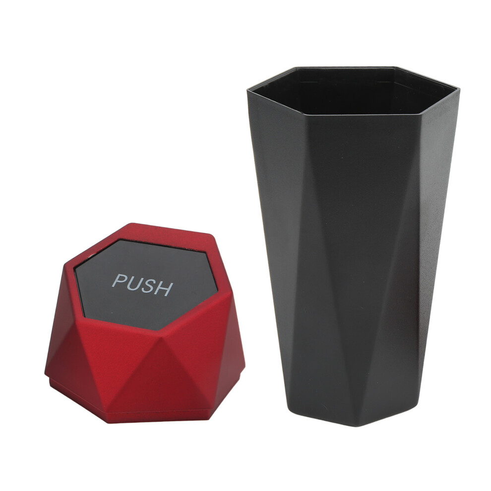 Car Trash Can With Lid Leakproof Stylish Multipurpose For Vehicles Home Office Kitchen Red 4621321590641