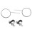 Motorcycle Rearview Mirror 360 Rotation Adjustable Handlebar Bracket for Retro Motorbikes 3