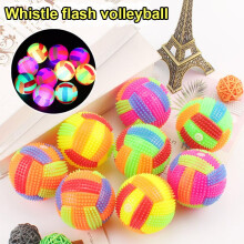 5 Pcs Flashing Jumping Balls Bouncy Stress Ball Toys Soft Spike Light Up Bouncy Balls Fitness Equipment Toys