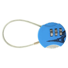 Cadenas bleu ciel en alliage de zinc à code à 3 chiffres 92x38x9 mm