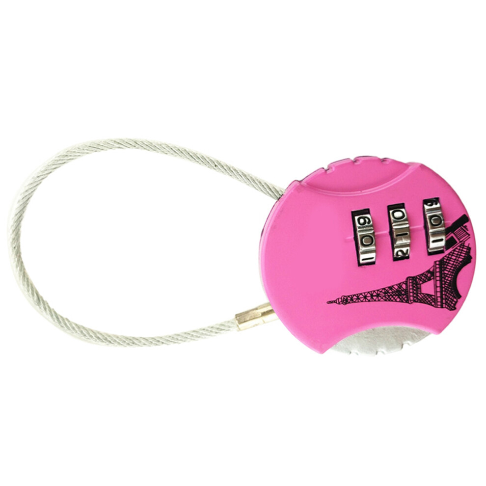 Combination Lock 3 Digit Padlock Anti Theft Code Lock Zinc Alloy For Travel Luggage Suitcasepink 9471321591545