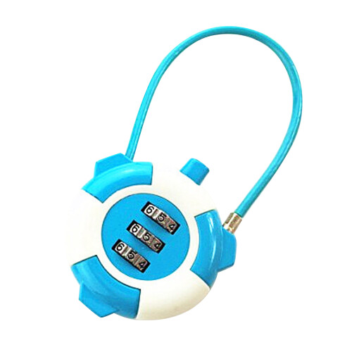 Combo Lock alliage de zinc 93x45x11mm bleu ciel 40g 2