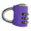 Candado de combinación de 3 dígitos 42x36x12mm morado 8