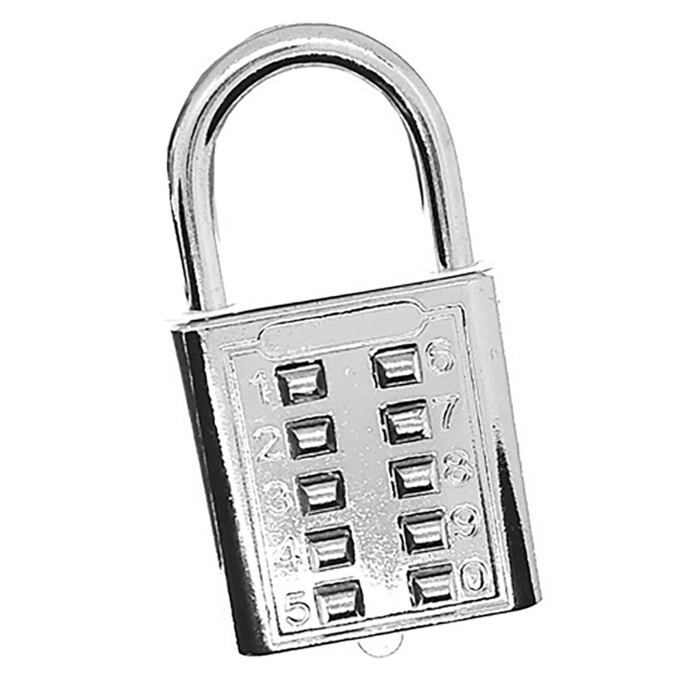 Button Combination Padlock Zinc Alloy Digits Password Lock For Trolley Case File Cabinet Keyboardsilver 9431321591938