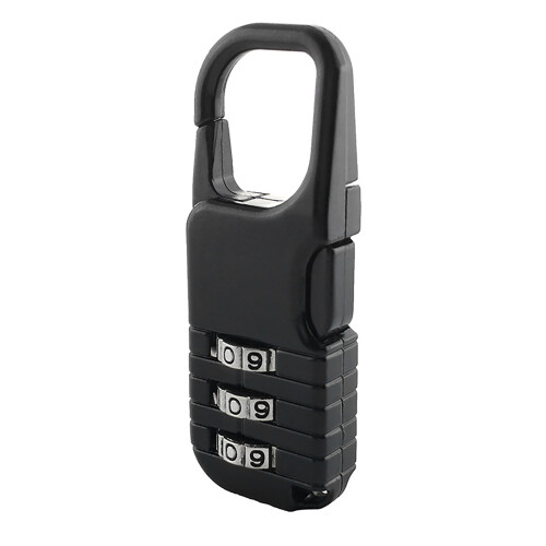 Serratura per bagagli a 3 cifre, argento, 59x21x10mm 1