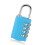 Candado codificado 67x28x14 mm azul cielo 60 g 5