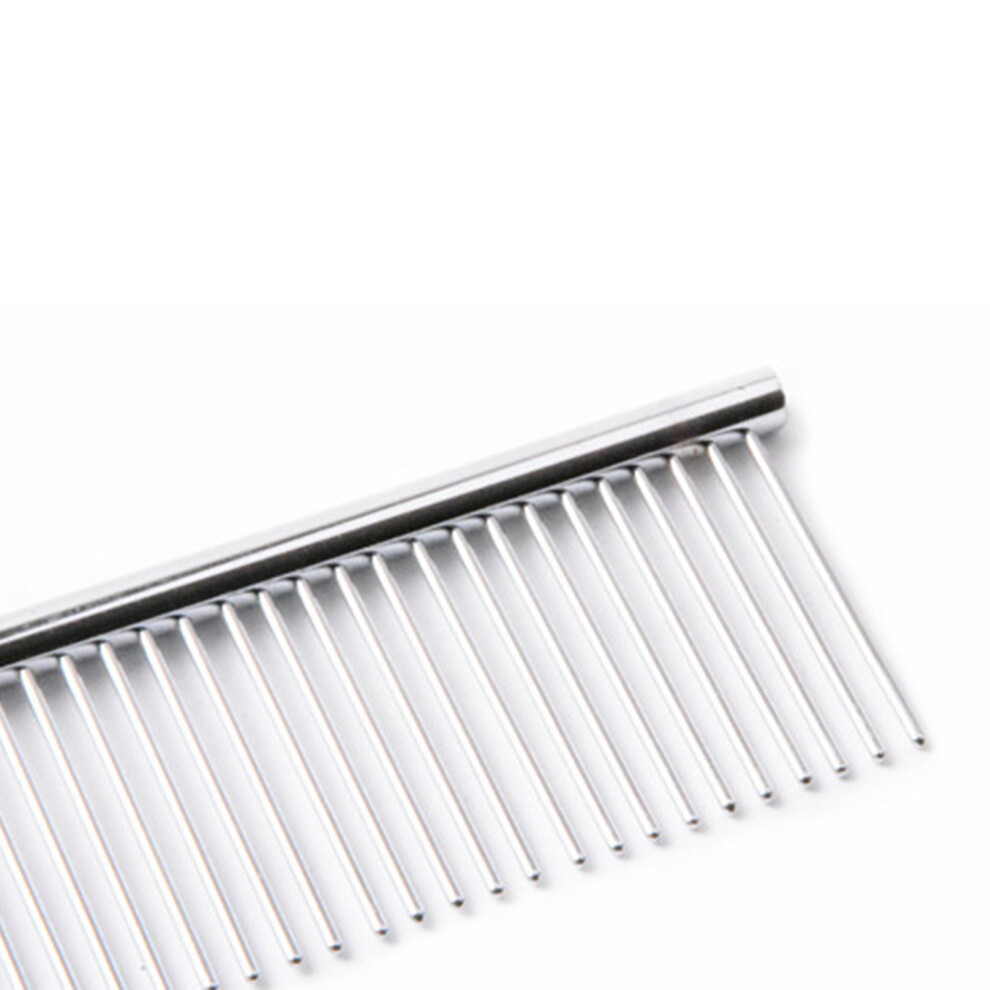 Pet Hair Comb Stainless Steel Knots Tangles Removing Wide Fine Teeth Dog Grooming Comb for Cats