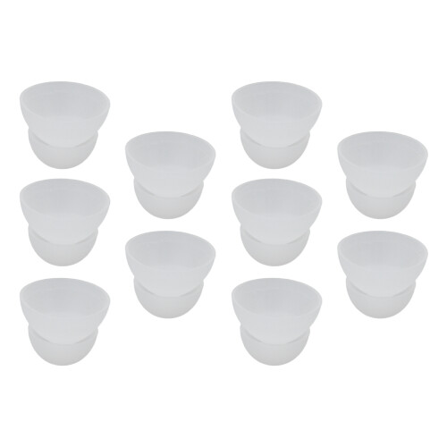 10 pièces de dômes d'aide auditive en silicone blanc, 12 mm / 0,5 po