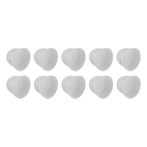 10 pièces de dômes d'aide auditive en silicone blanc, 12 mm / 0,5 po 1